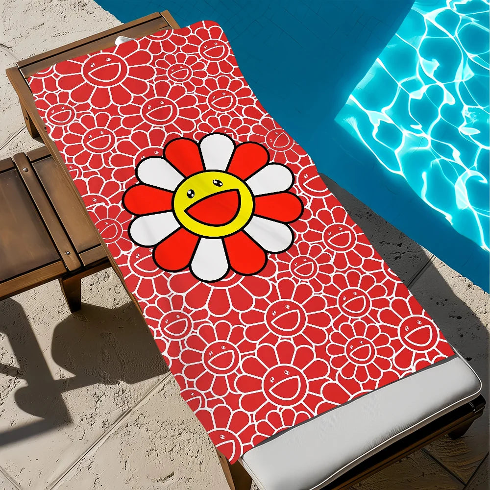 Murakami Art Quick-Dry Beach Towel | Soft Pool & Travel Towel Quick-Dry Beach Towel Peaceful Pleasures Health and Wellness z8 STJ40x70CM