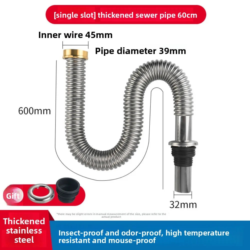 Stainless Steel Sink Drain Strainer – Anti-Odor & Rodent Guard
