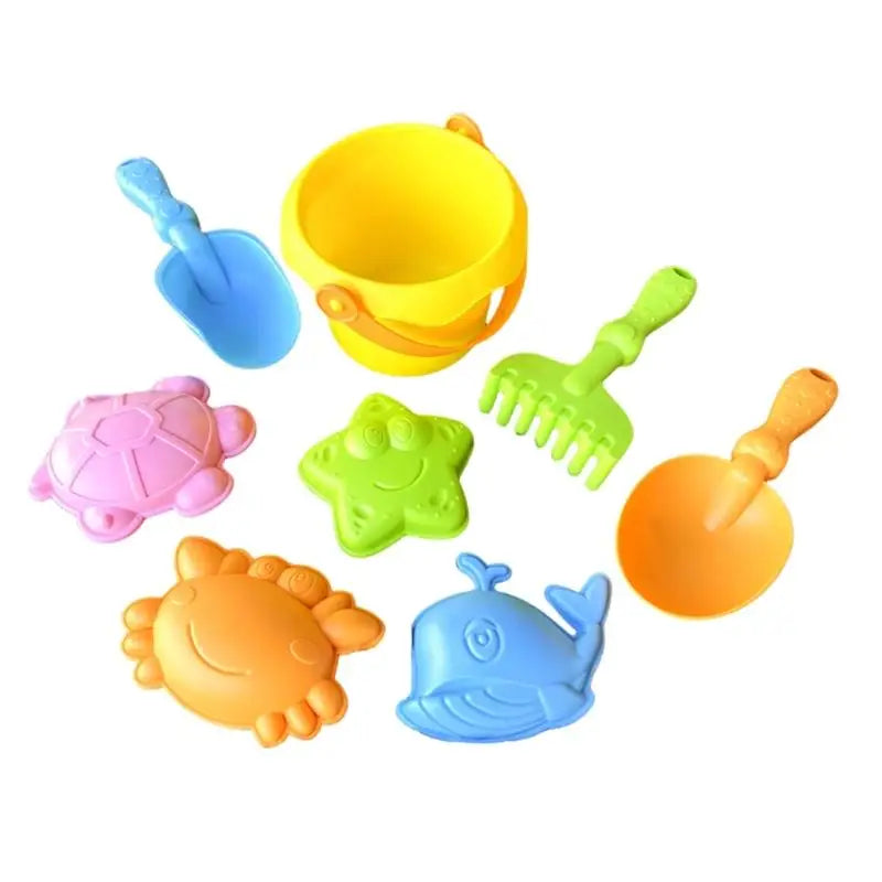 Kids Sand & Water Play Bucket Set – 4 or 8 Piece Summer Toy