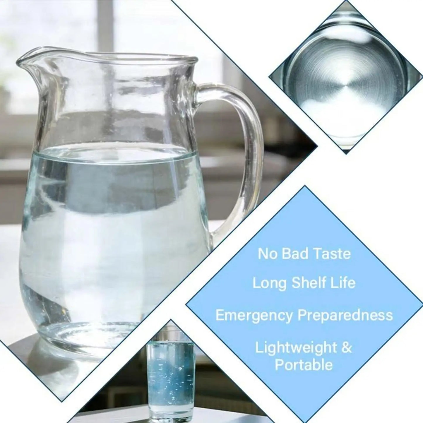 Water Purification Tablets Fast Dissolving Portable Effective Safe Drinking Water Solution For Outdoor Hiking Camping Backpack Peaceful Pleasures Health and Wellness