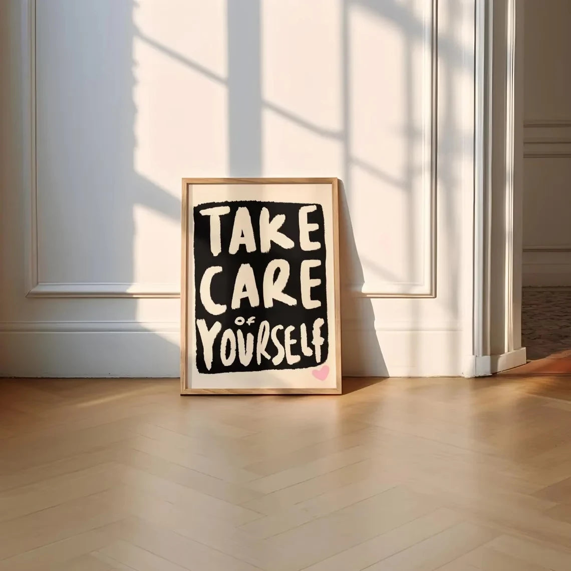 Take Care of Yourself Motivational Quote Canvas Wall Art Print