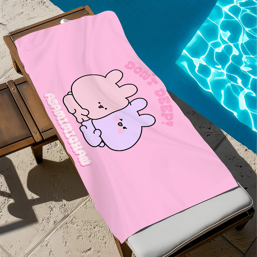 Cute Cartoon Quick-Dry Beach Towel | Pool, Gym, Travel, Camping Quick-Dry Beach Towel Peaceful Pleasures Health and Wellness z3 STJ150x260CM