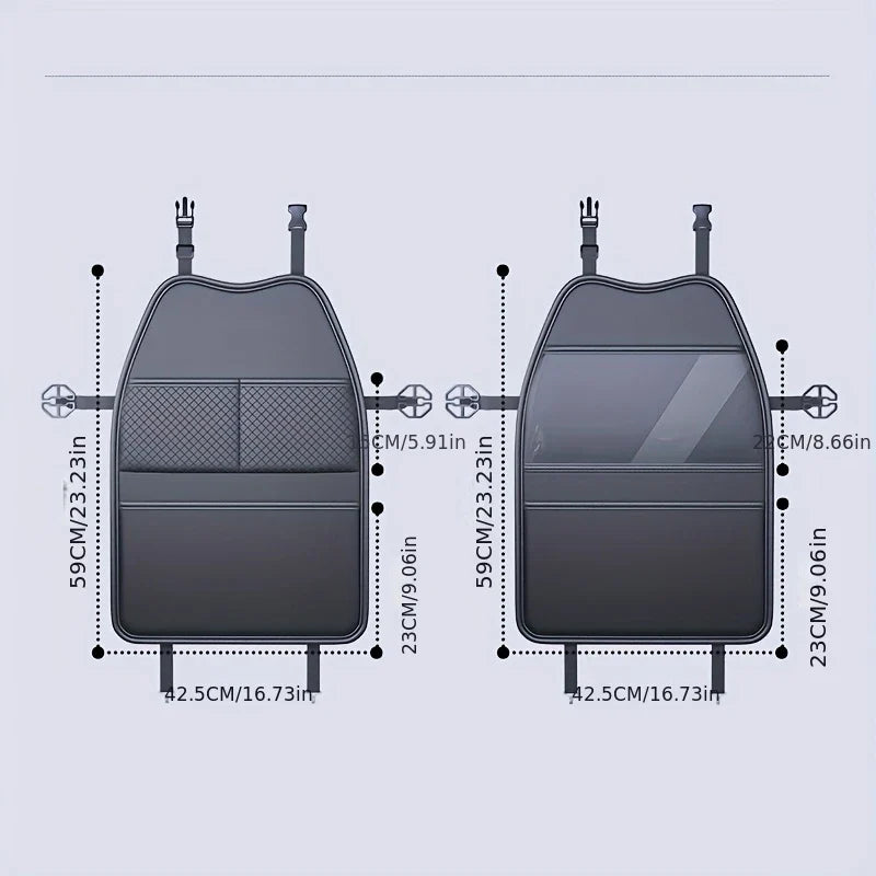 Car Seat Back Protector Anti-Kick Mat with Organizer | Universal