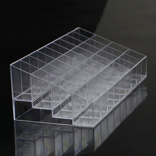 36/40 Grid Clear Acrylic Makeup & Jewelry Organizer Stand Makeup Organizer Peaceful Pleasures Health and Wellness
