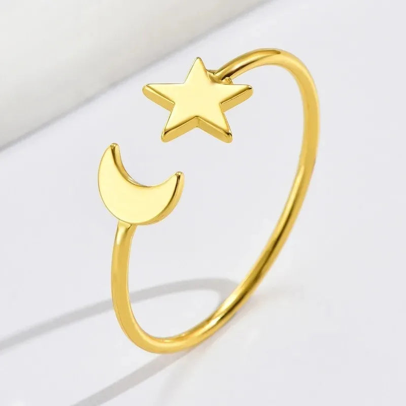 Gold Moon Star Napkin Rings | Ramadan Eid Table Decor 1–24 PCS
