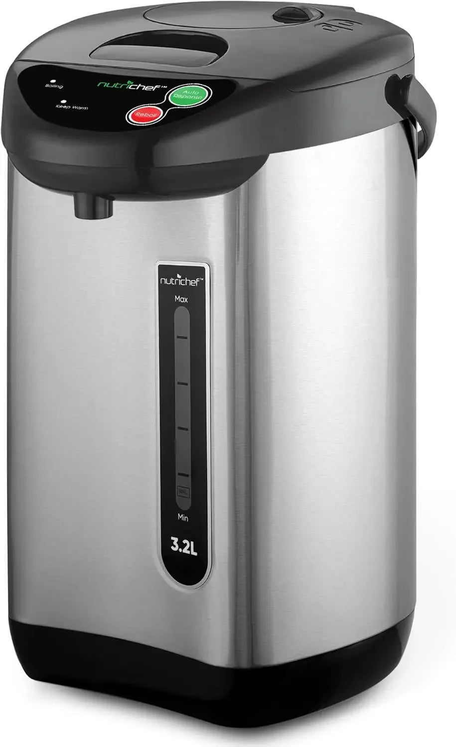 3.38 QT Insulated Stainless Steel Hot Water Dispenser with Auto/Manual Dispense, Safety Lock, Electric Kettle for Home Use Peaceful Pleasures Health and Wellness