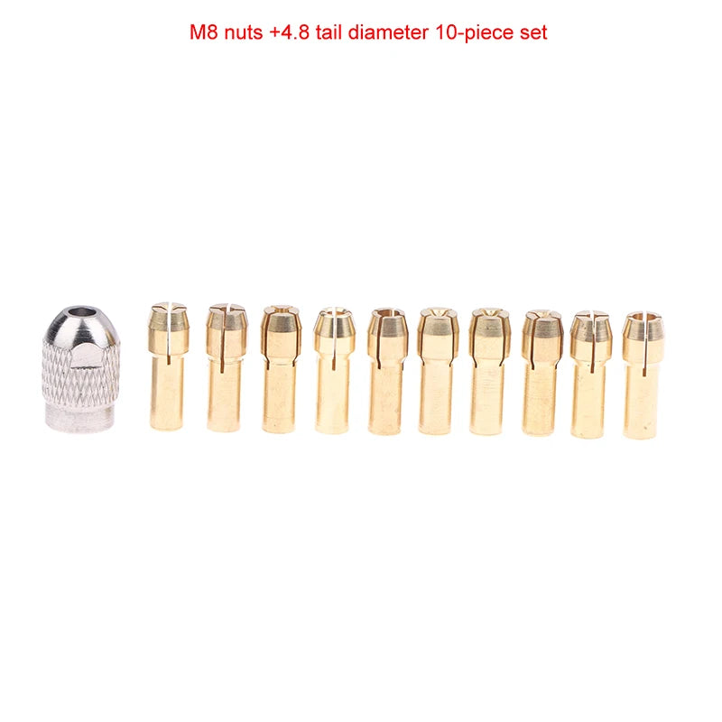 1Set M8 M7 Nuts Drill Chucks Adapter Mini Drill Chucks For Chuck Adapter Micro Collet Brass Power Rotary Tool Peaceful Pleasures Health and Wellness A1