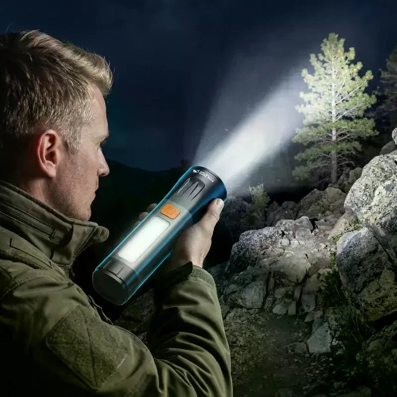 HELTC USB-C Rechargeable Flashlight 7-Mode COB LED Camping