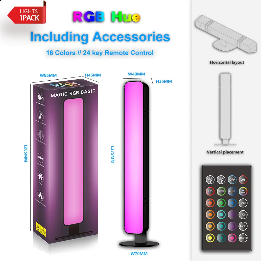 RGB LED Ambient Light – USB Music Sync Gaming & Bedroom Lamp