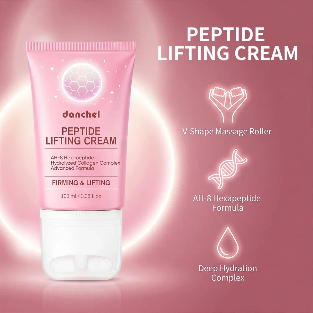Peptide Neck Firming Cream – Hexapeptide & Collagen Roller
