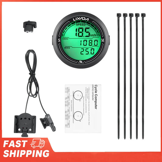 Lixada Computer Backlight Screen Cycle Odometer Cycling Equipment Peaceful Pleasures Health and Wellness