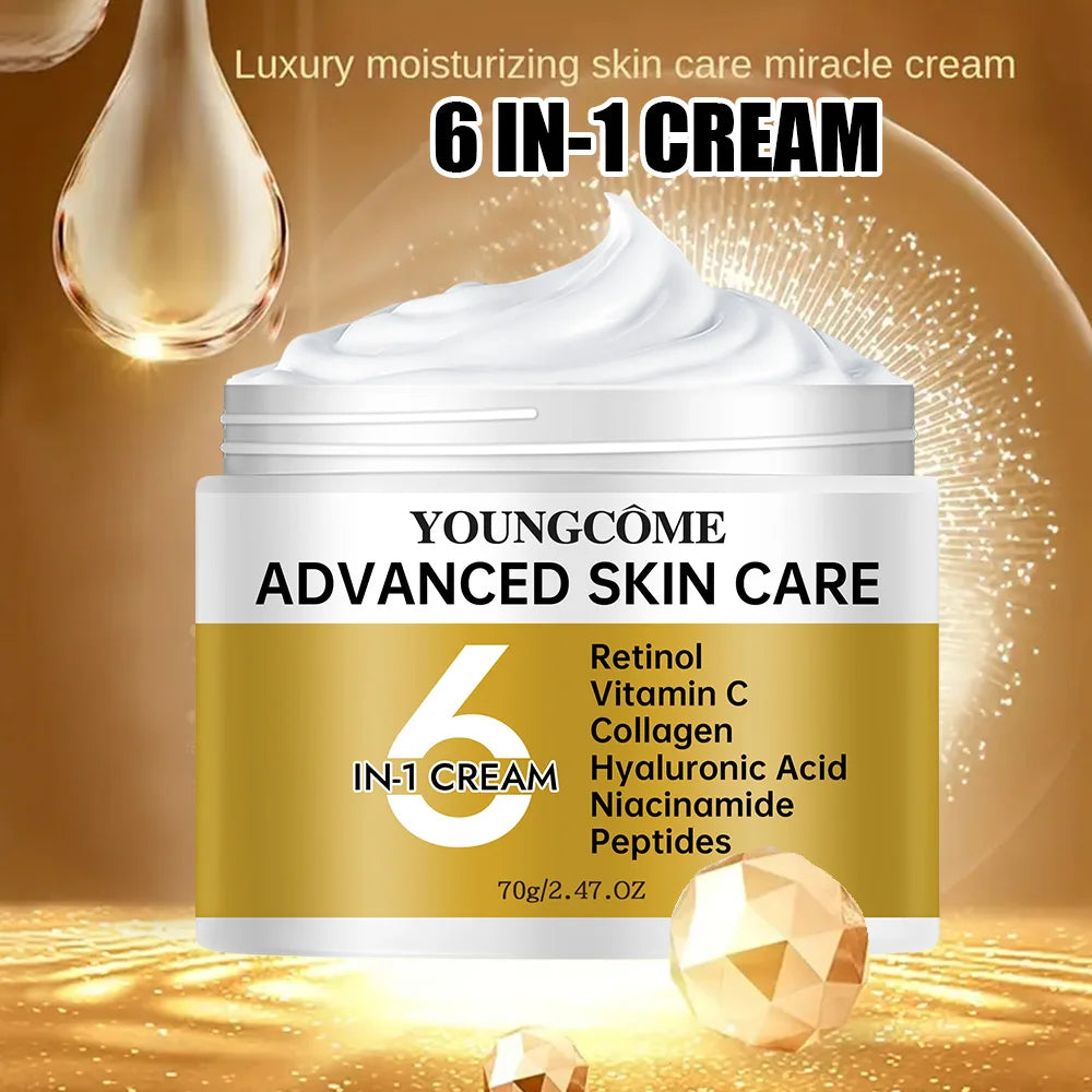 YOUNGCOME Niacinamide 6-in-1 Cream – Vitamin C Anti-Aging Face Moisturizer Cream Peaceful Pleasures Health and Wellness