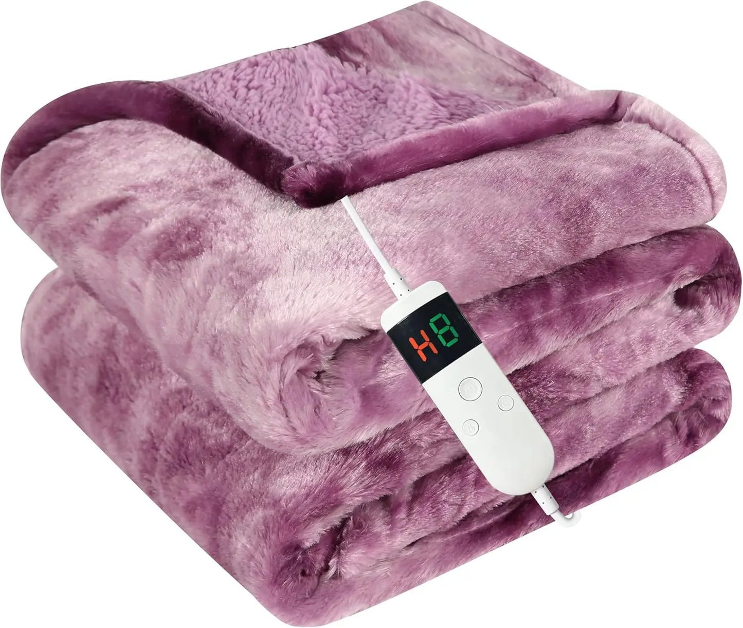 Electric Heated Blanket Twin Size – Flannel Sherpa, 10 Heat Settings & Auto-Off Timer Electric Heated Blanket Peaceful Pleasures Health and Wellness United States