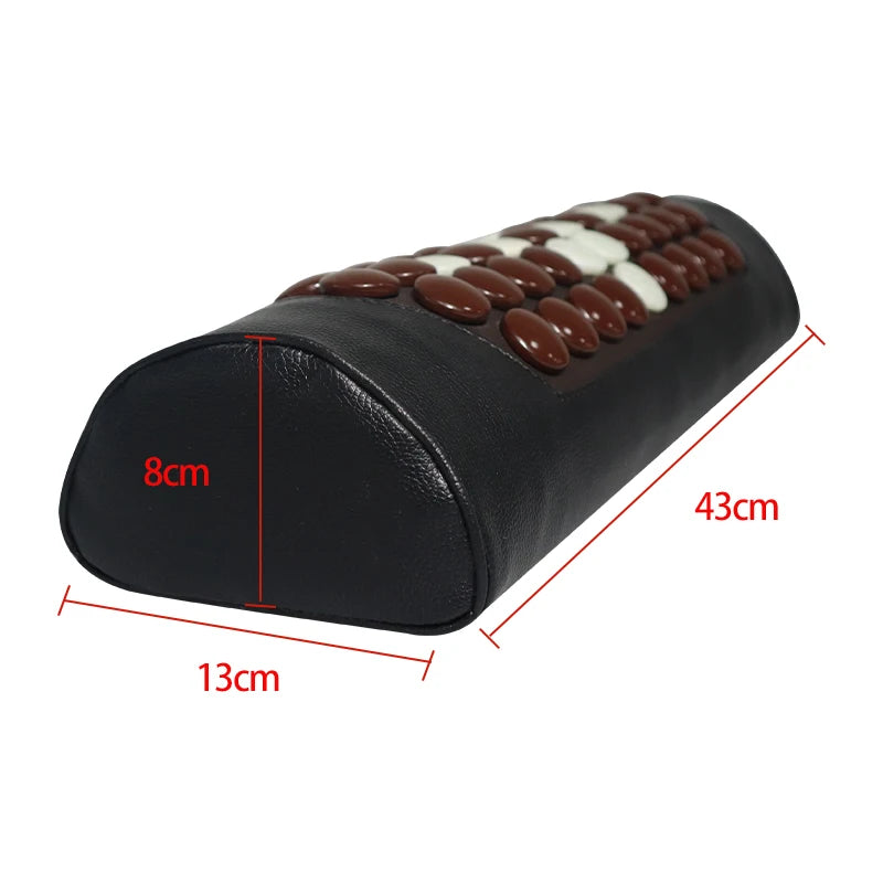 Jade Tourmaline Hot Stone Neck Massage Pillow | Heat Therapy