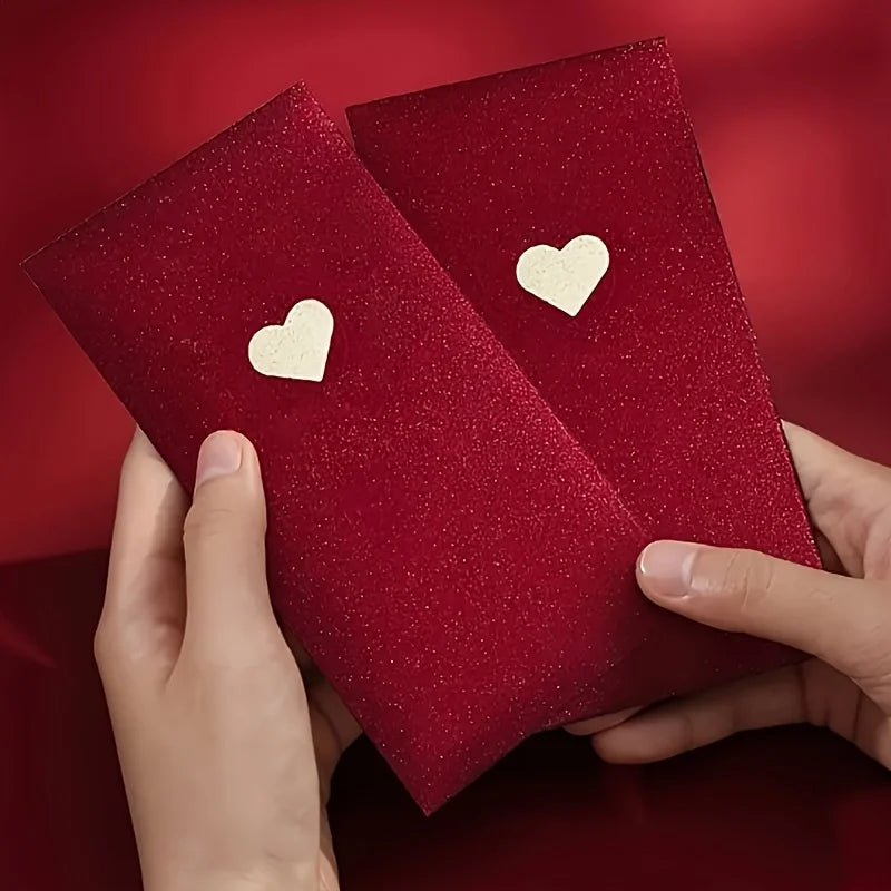 8-Pack Red Envelopes Love Pattern – Valentine's & New Year Gift