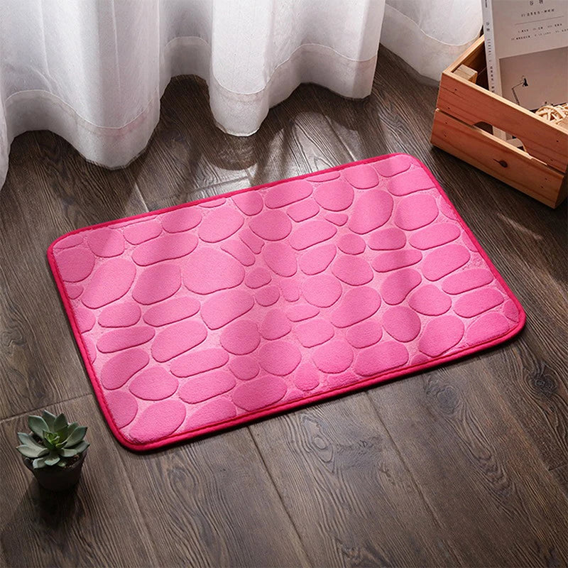 Super Absorbent Non-Slip Bath Mat | Soft Coral Fleece Rug