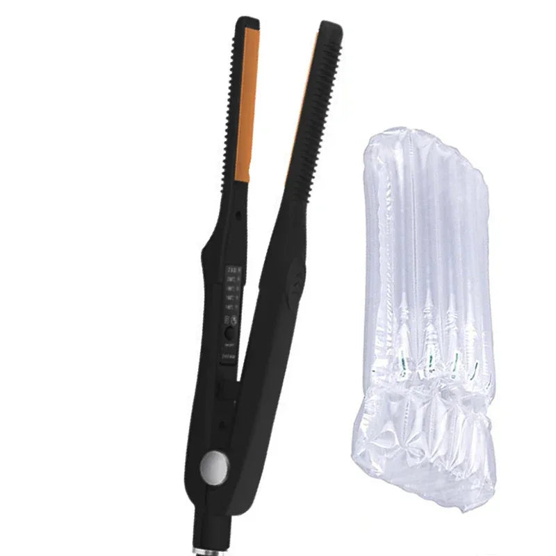 Short Hair Narrow Flat Iron 2 in 1 Hair Straightener And Curler Portable Tourmaline Ceramic Straightening Flat Iron Styling Tool Peaceful Pleasures Health and Wellness no box UK United States
