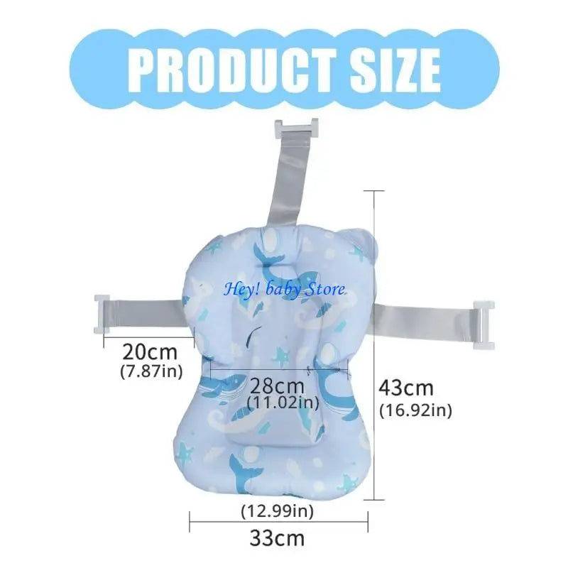 Infant Bath Mat – Ergonomic Baby Bathing Cushion Pad (7–24M)