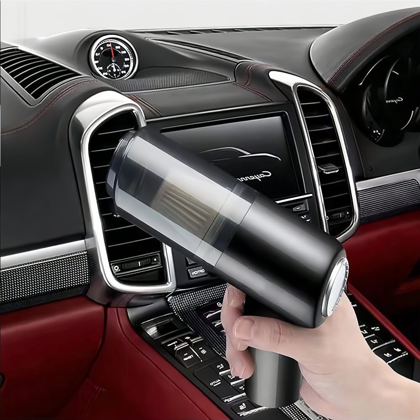 Mini Handheld Car Vacuum Cleaner, Wireless Charging, High Power, Dual Suction & Blower for Car Interior Cleaning Peaceful Pleasures Health and Wellness