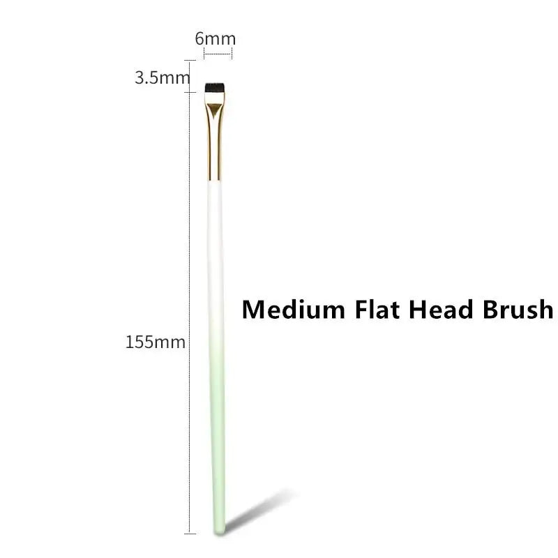 1 Pcs Gradient Handle Flat Brush Perming Eyelashes Lash Lift Tool Eyelash Perm Rod Eyelash Applicator Makeup Tools & Accessories Peaceful Pleasures Health and Wellness Medium Green