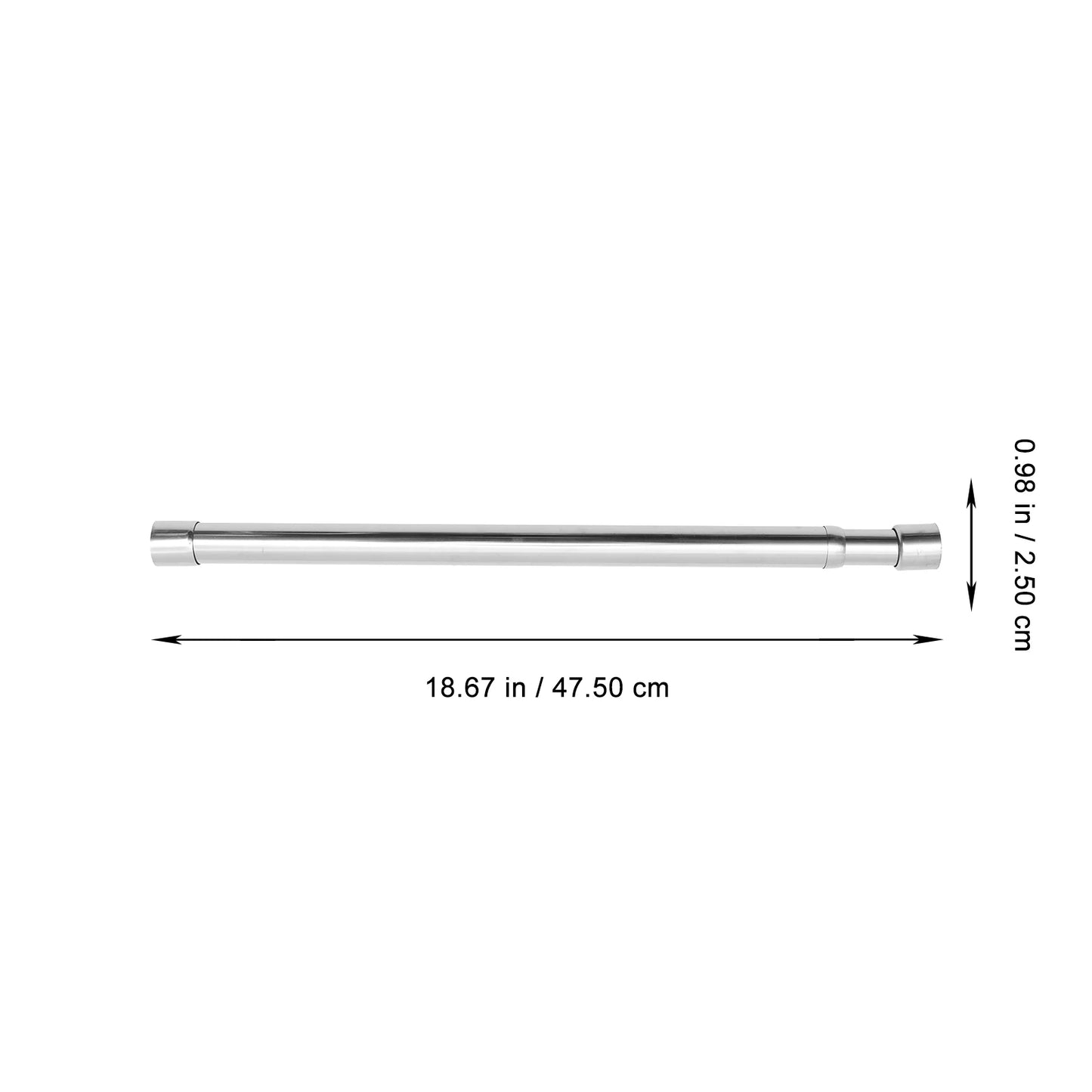 Adjustable Closet Rod Telescopic Clothesline Drying Pole Stainless Steel Hanging Clothes Rod For Cabinet Wardrobe Clothes Rack Peaceful Pleasures Health and Wellness 48 To 80CM