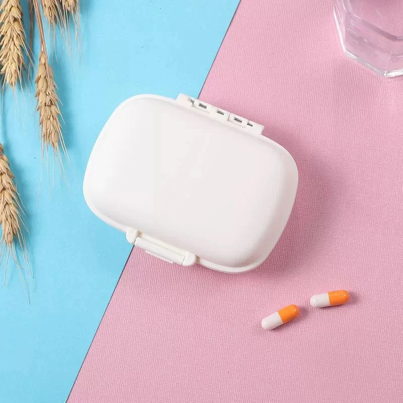 Portable Vitamin Pill Box Cases Organizer Tablet for 7 Days 8 Grids Travel with Large Compartments for Medicine Fish Oils Peaceful Pleasures Health and Wellness