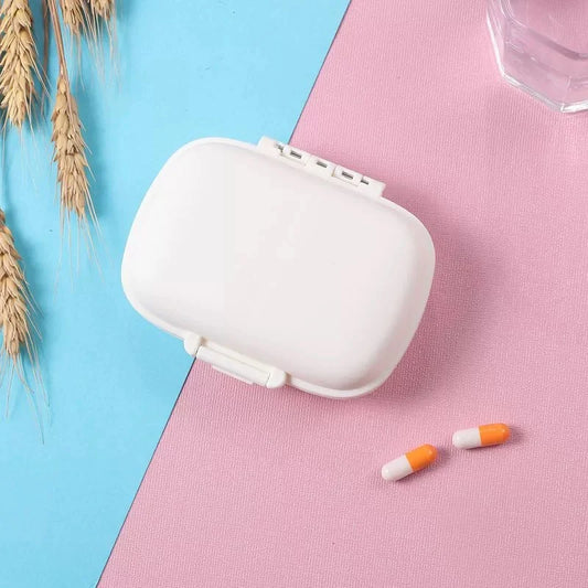 Portable Vitamin Pill Box Cases Organizer Tablet for 7 Days 8 Grids Travel with Large Compartments for Medicine Fish Oils Peaceful Pleasures Health and Wellness