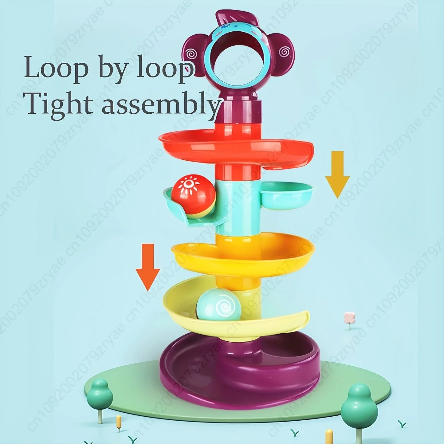 Dutora Ball Track Tower | Rolling Spinning Ball Toy Ages 3–6