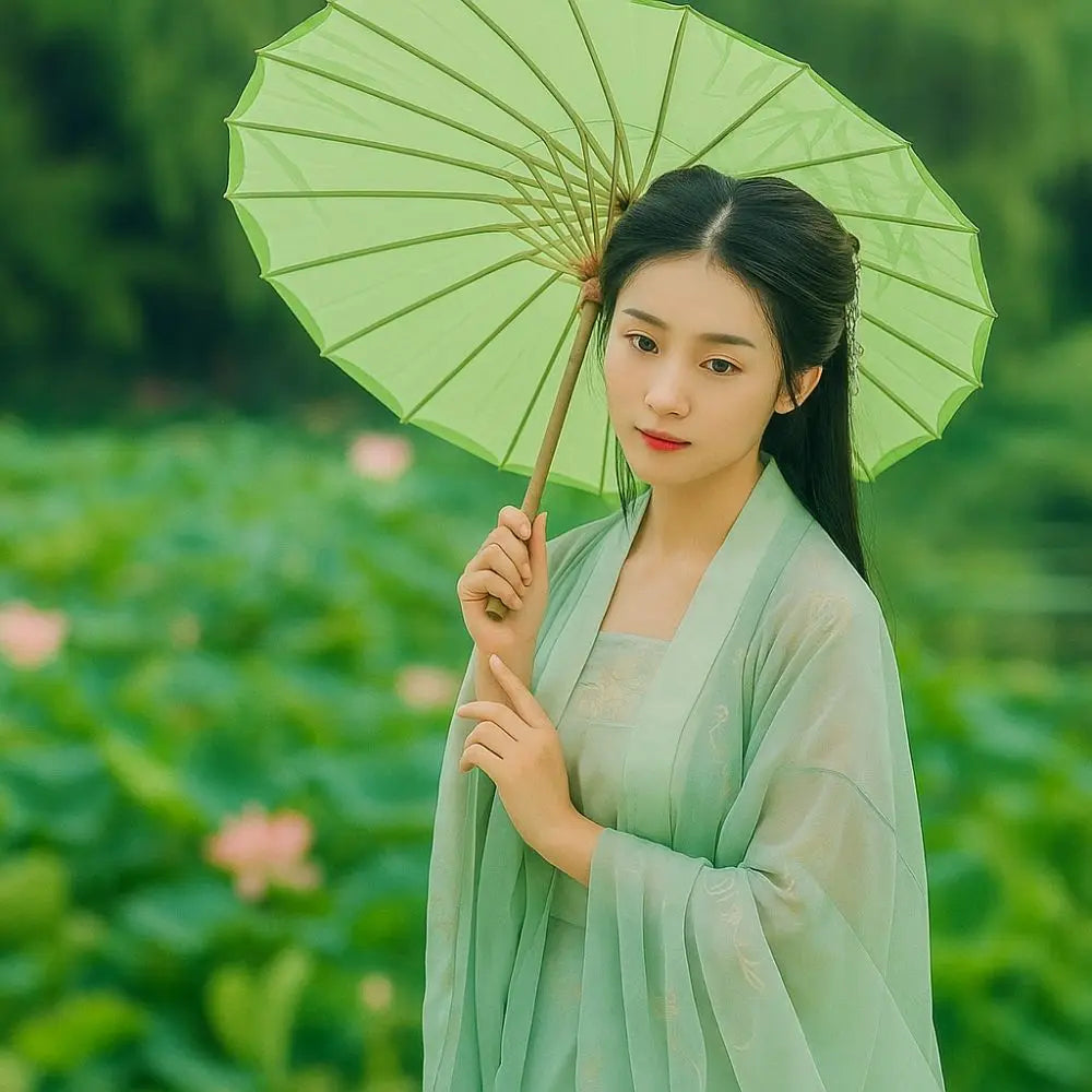 Handmade Bamboo Oil Paper Umbrella | Chinese Hanfu Parasol