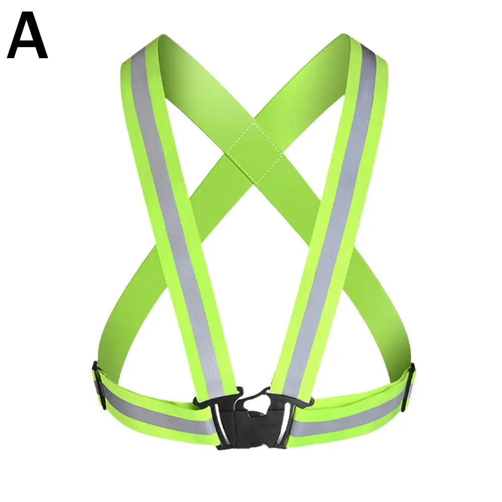 Reflective Safety Vest – Adjustable Night Running & Cycling Reflective Safety Vest Peaceful Pleasures Health and Wellness Green
