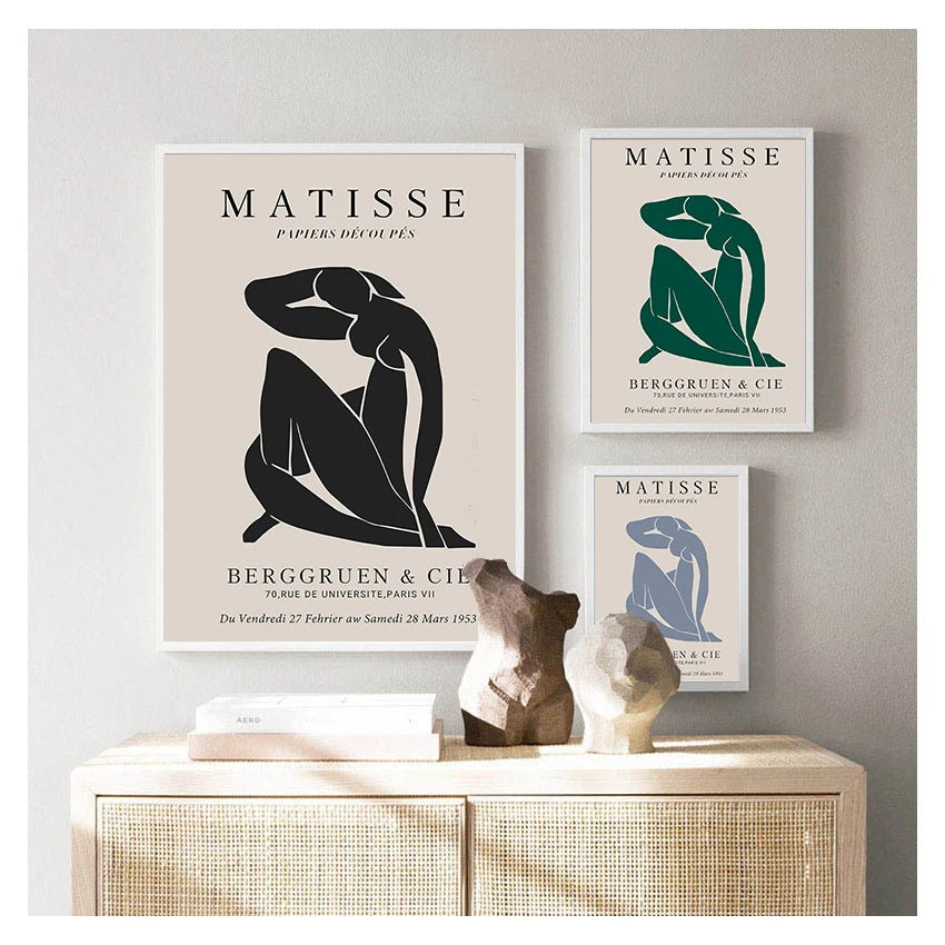 Henri Matisse Blues Abstract Canvas Wall Art | Unframed Poster