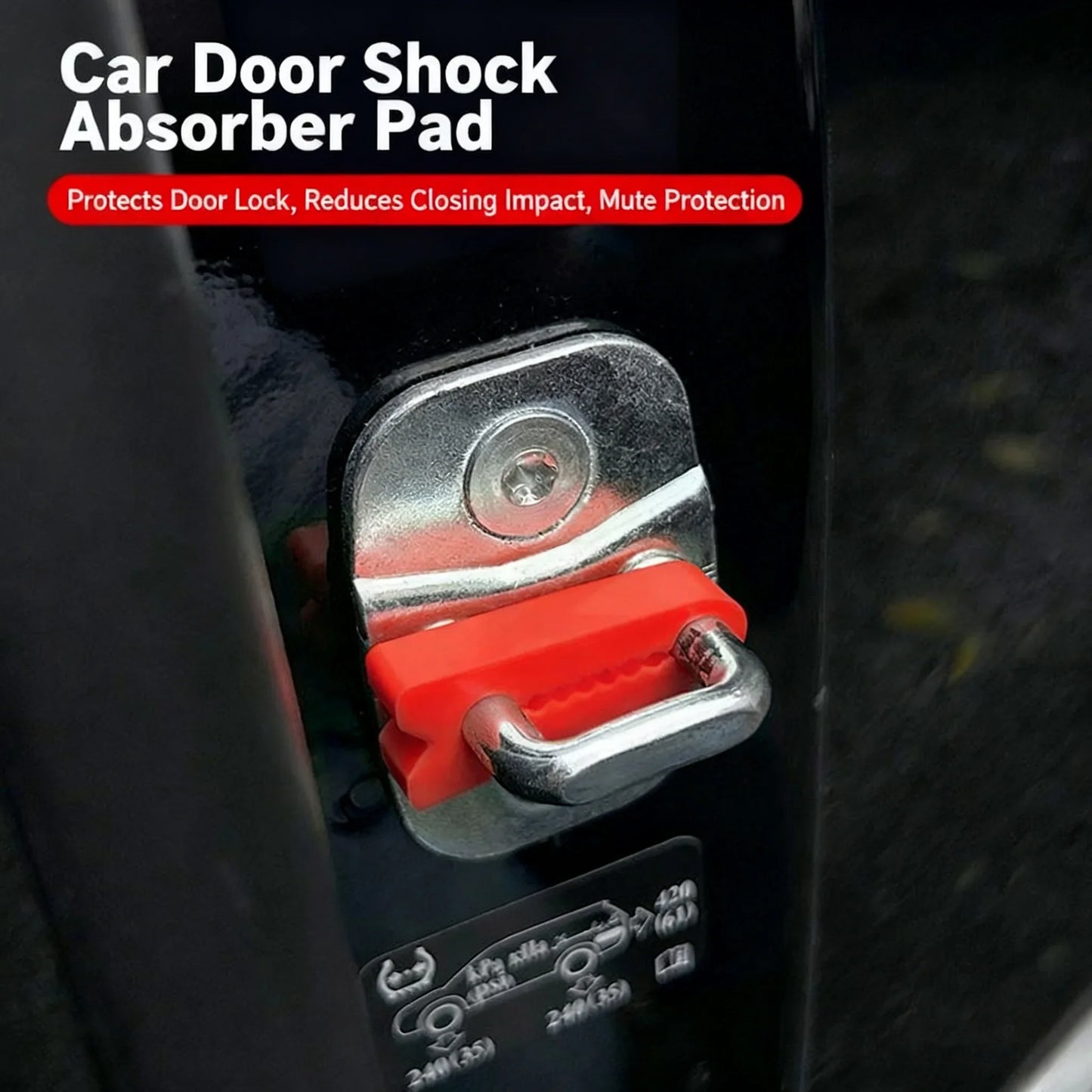 Silicone Car Door Lock Buffer Damper Pads – Universal Noise Reducer