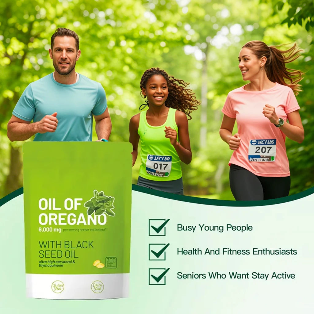 Oil of Oregano & Black Seed Oil Capsules – 300 Count Peaceful Pleasures Health and Wellness