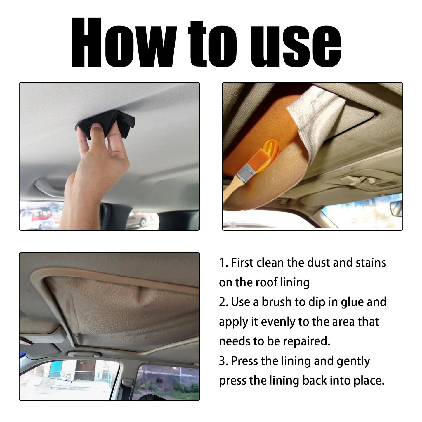 Car Headliner Repair Glue Kit – Quick Dry & Heat Resistant