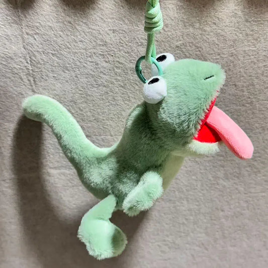 Green Frog Plush Keychain – Cute Stuffed Animal Bag Charm Plush Keychain Charm Peaceful Pleasures Health and Wellness