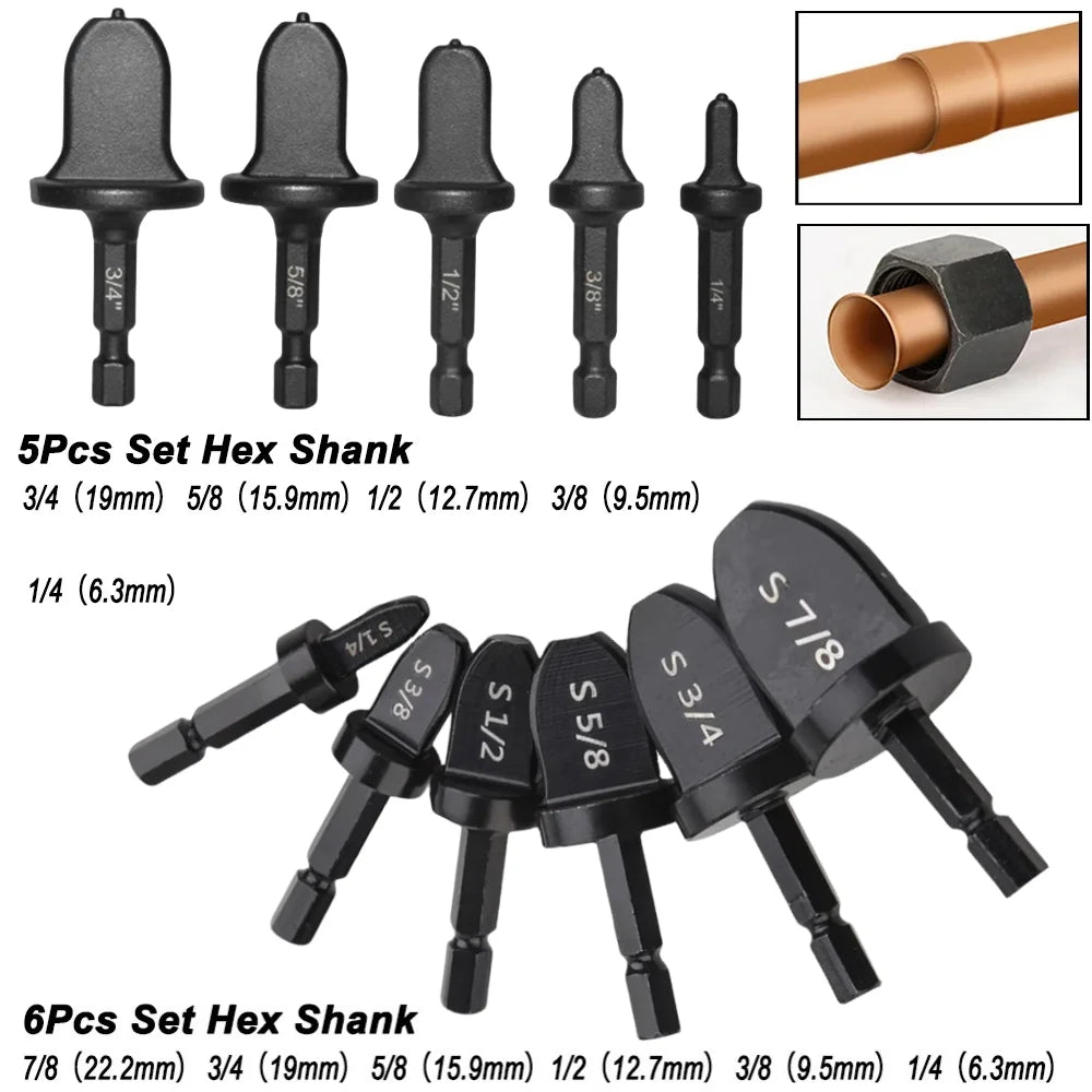 Copper Tube Pipe Expander Set – 5/6/11 Pc Hex Shank HVAC Tool Peaceful Pleasures Health and Wellness