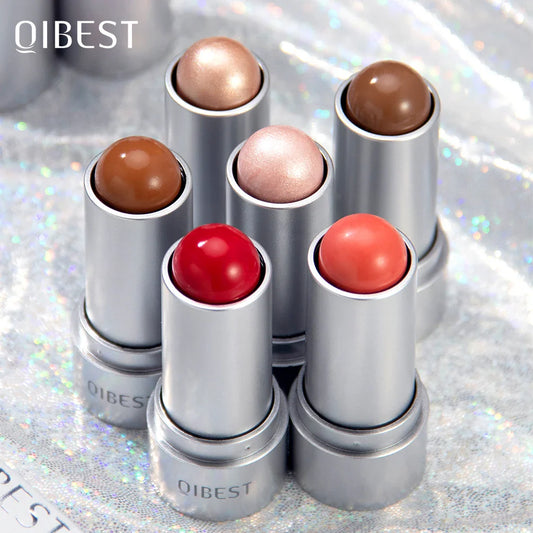 QIBEST 3-in-1 Highlight Blush & Contour Stick | All Skin Tones Cream Makeup Stick Oasis Select