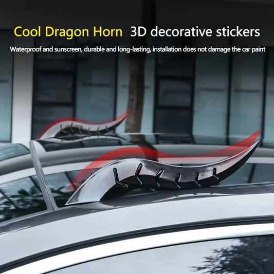 3D Dragon Horn Car Roof Decal – No-Drill Universal Decor Car Roof Decal Oasis Select