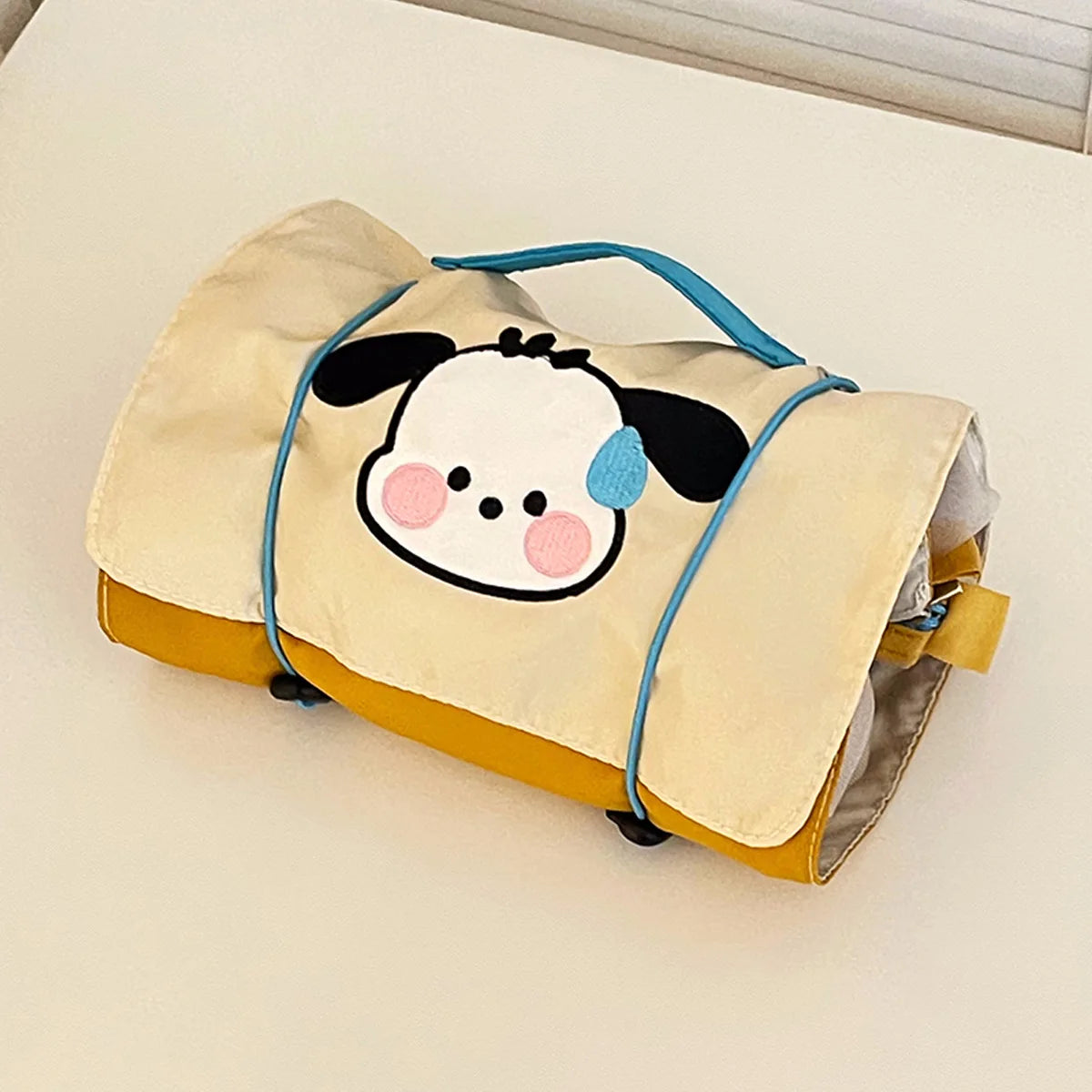 Cartoon Dog 4-in-1 Cute Makeup Bag Large Capacity Premium Feel New Women's Travel Bag Waterproof Handheld Bag Peaceful Pleasures Health and Wellness A S