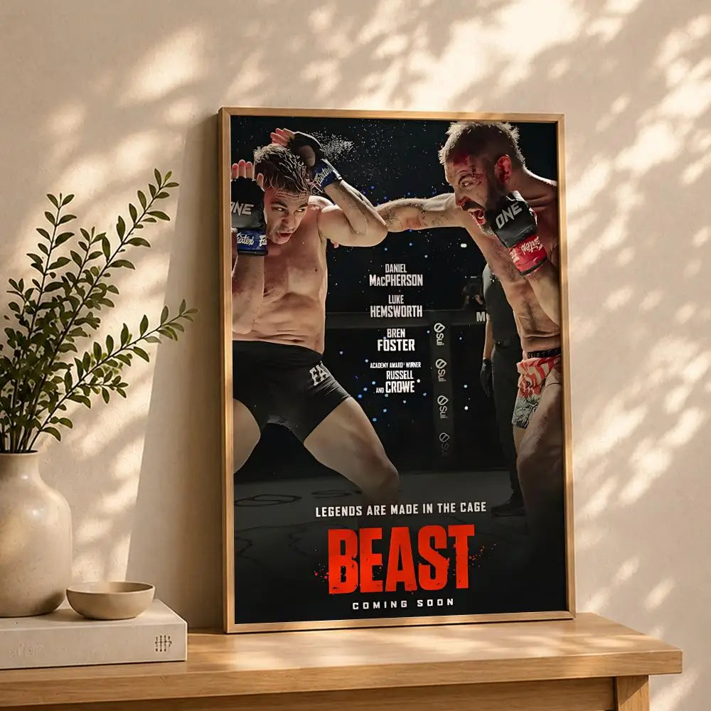 Movie-Beast HD Self-Adhesive Waterproof Wall Art Poster Wall Art Poster Peaceful Pleasures Health and Wellness White4 50X70cmNoframe