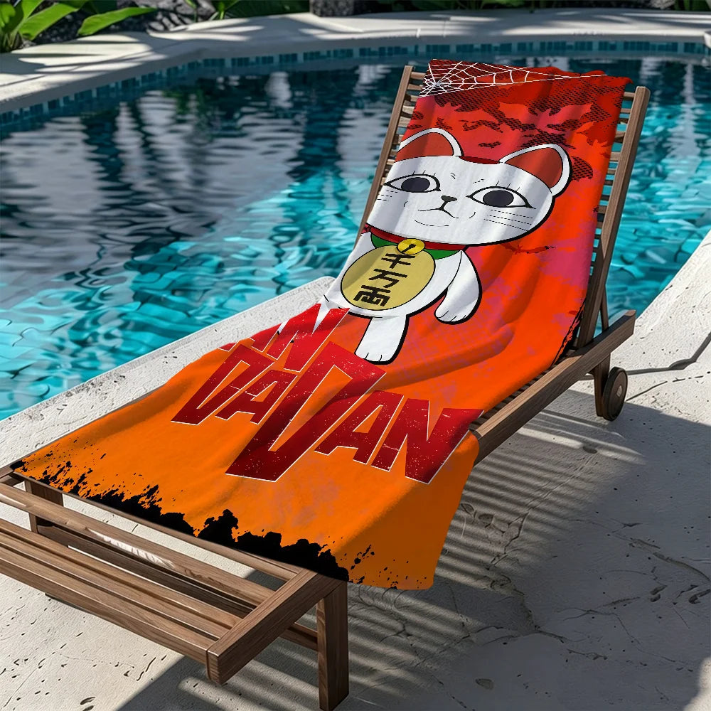 Anime Turbo Granny Cat Quick-Dry Beach Towel | Travel & Gym