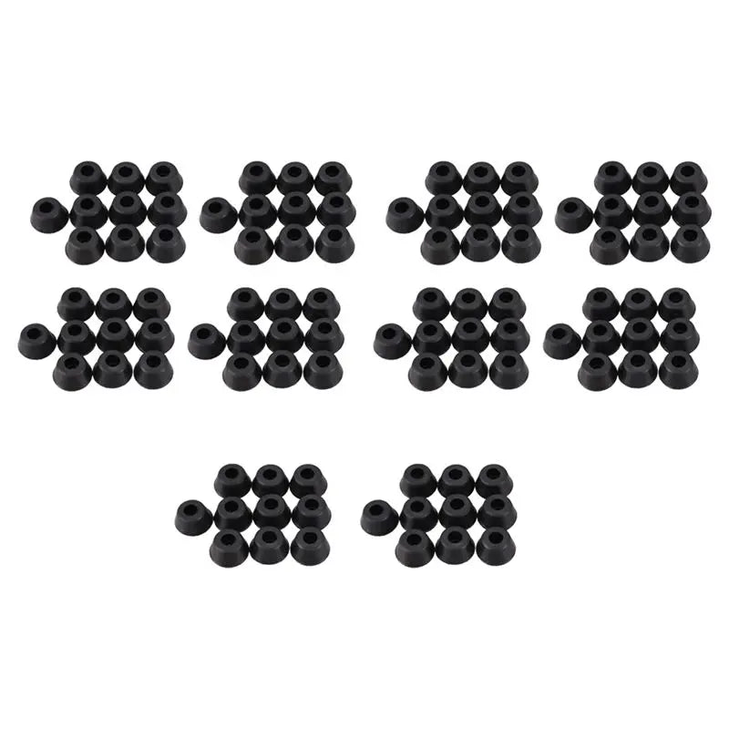 A36T-100 Pcs 21Mm X 10Mm Conical Recessed Rubber Feet Bumpers Pads Black Peaceful Pleasures Health and Wellness