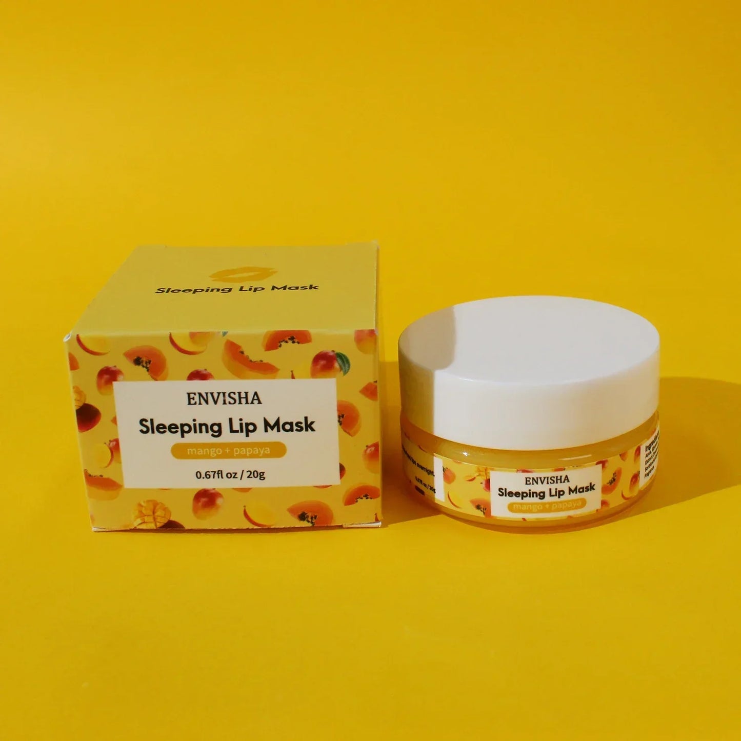 ENVISHA Peach Lip Sleep Mask – Overnight Moisturizing & Line-Fading 20g