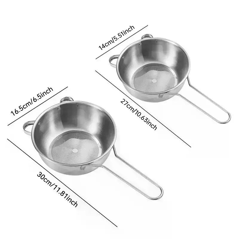 Stainless Steel Fine Mesh Strainer Spoon | Long Handle