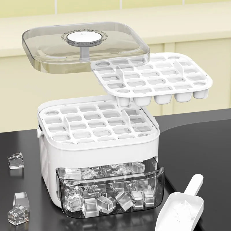 New 50 Grid Ice Tray Ice Mold with Storage Cover and Handle Stackable Silicone Ice Mold Kit for Easy Removal From Refrigerator Peaceful Pleasures Health and Wellness
