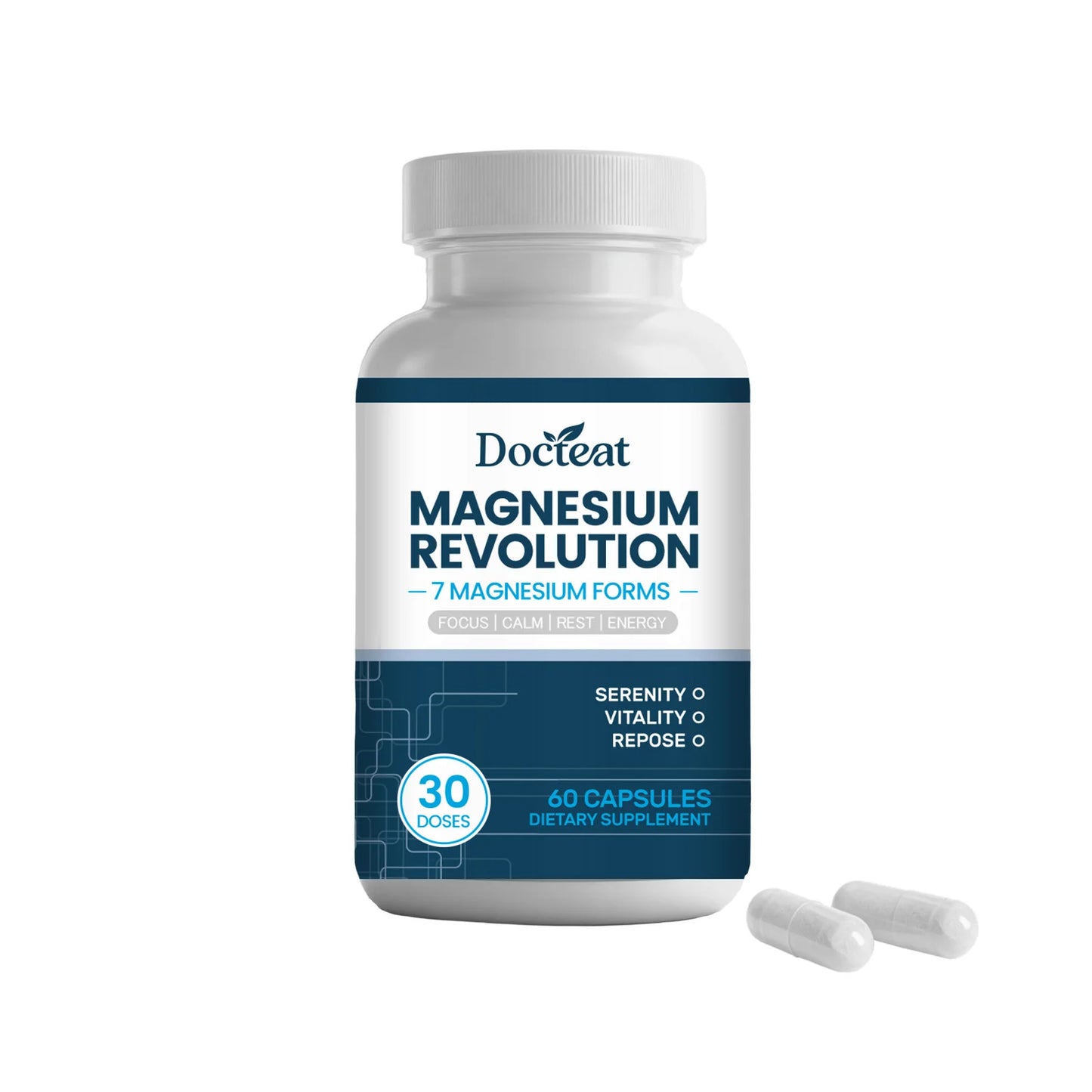 Docteat Magnesium Complex 7 Forms + B6, Zinc & Taurine – 60 Caps