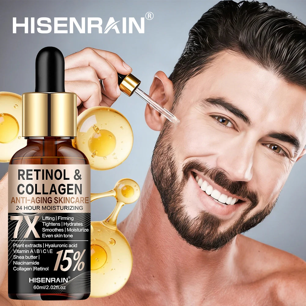 HISENRAIN Retinol Collagen Face Serum - Anti-Aging Intense Moisturizer, Reduce Wrinkles Fine Lines & Firm Skin. Peaceful Pleasures Health and Wellness