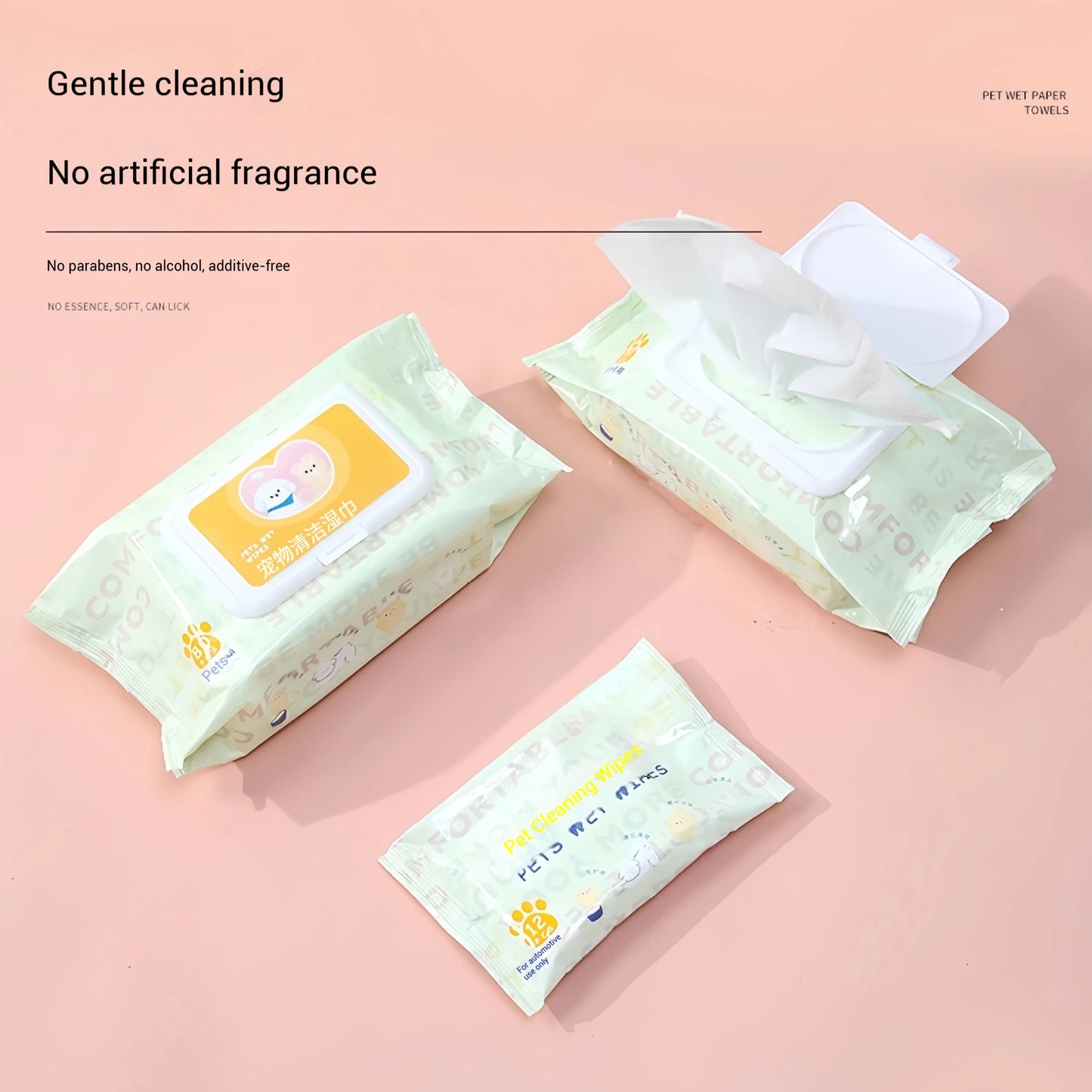 Pet Wipes for Dogs & Cats | Tear Stain & Body Cleaning 3-Pack
