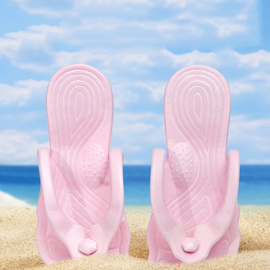 Foldable EVA Flip-Flops | Travel Portable Beach Slide Sandals Foldable Travel Sandals Peaceful Pleasures Health and Wellness