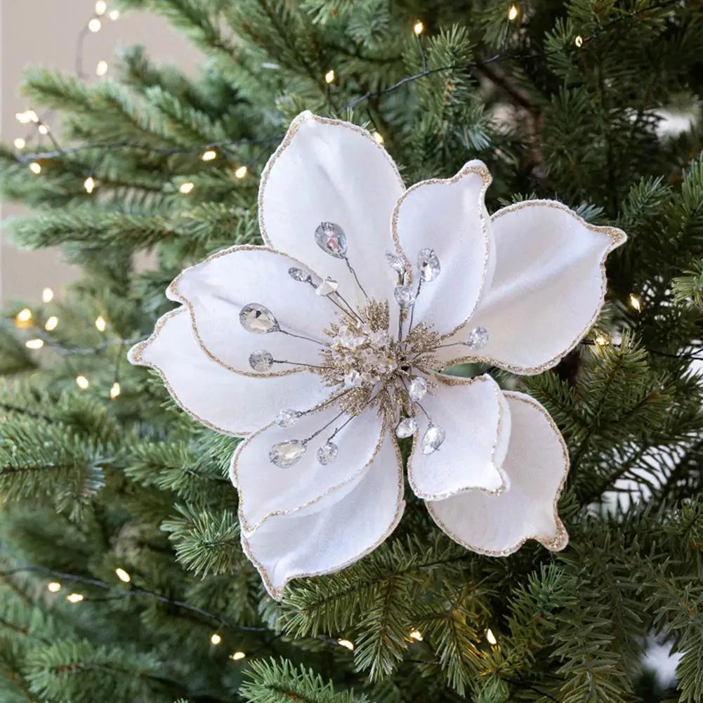 Artificial Magnolia Flowers – Christmas Tree & Holiday Decor